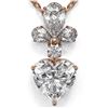 Image 1 : 1.4 ctw Heart Diamond Designer Necklace 18K Rose Gold