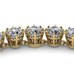30 ctw SI Certified Diamond Necklace Vintage 14k Yellow Gold