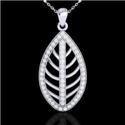 1 ctw Micro Pave VS/SI Diamond Designer Necklace 18k White Gold