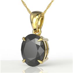 5 ctw Black Diamond Certified Designer Necklace 18k Yellow Gold