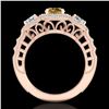 Image 3 : 2.16 ctw Intense Fancy Yellow Diamond Art Deco Ring 18k Rose Gold
