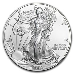 2002 1 oz Silver American Eagle BU
