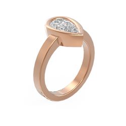 2 ctw Pear Diamond Ring 18K Rose Gold