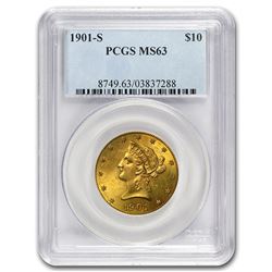 1901-S $10 Liberty Gold Eagle MS-63 PCGS
