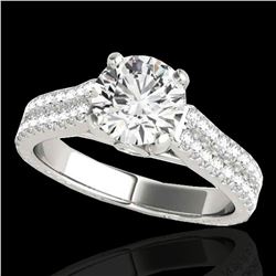1.61 ctw Certified Diamond Pave Ring 10k White Gold