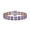 Image 3 : 16.96 ctw Tanzanite & Diamond Bracelet 14K Rose Gold