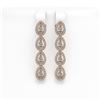 Image 1 : 3.84 ctw Pear Cut Diamond Micro Pave Earrings 18K Rose Gold