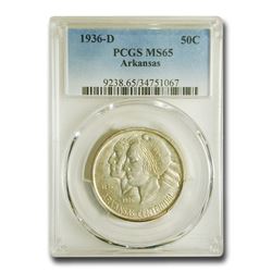 1936-D Arkansas Centennial Half Dollar MS-65 PCGS