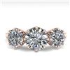 Image 1 : 2 ctw Past Present Future Certified VS/SI Diamond Ring 18k Rose Gold