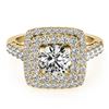 Image 1 : 1.8 ctw Certified VS/SI Diamond Solitaire Halo Ring 14k Yellow Gold
