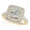 Image 2 : 1.8 ctw Certified VS/SI Diamond Solitaire Halo Ring 14k Yellow Gold