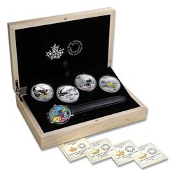 2015 Canada 4-Coin 1 oz Silver Set Looney Tunes (Wrist Watch)