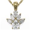 Image 1 : 1.5 ctw Pear Cut Diamond Designer Necklace 18K Yellow Gold