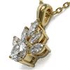 Image 3 : 1.5 ctw Pear Cut Diamond Designer Necklace 18K Yellow Gold