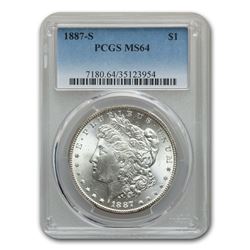 1887-S Morgan Dollar MS-64 PCGS