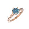Image 3 : 1.35 ctw Intense Blue Diamond Ring 18K Rose Gold