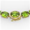 Image 1 : 80 ctw Peridot & VS/SI Diamond Micro Pave Necklace 14k Yellow Gold