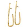 Image 2 : 14k Yellow Gold Diamond-cut Post Dangle Earrings