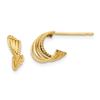 Image 1 : 14k Yellow Gold Twisted Post Earrings