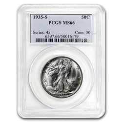 1935-S Walking Liberty Half Dollar MS-66 PCGS