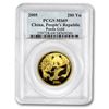 Image 1 : 2005 China 1/2 oz Gold Panda MS-69 PCGS