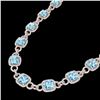 Image 1 : 66 ctw TOPAZ & Micro VS/SI Diamond Eternity Necklace 14k Rose Gold