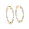 Image 2 : 5 ctw Diamond VS/SI 37 MM Hoop Earrings 14k Yellow Gold