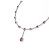 Image 2 : 16.36 ctw Ruby & Diamond Necklace 18K White Gold