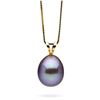 Image 1 : Metallic Lavender Drop Shape Freshwater Pearl Pendant