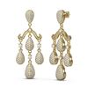 Image 2 : 4 ctw Diamond Earrings 18K Yellow Gold