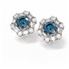Image 3 : 3.74 ctw Intense Blue Diamond Earrings 18K White Gold