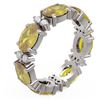 Image 1 : 7.64 ctw Canary Citrine Ring 18K White Gold