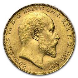 1902-1910-P Australia Gold Sovereign Edward VII AU