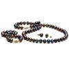 Image 1 : Black Freshwater Pearl 3-Piece Jewelry Set, 7.5-8.0mm