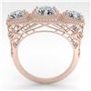 Image 3 : 2 ctw Past Present Future VS/SI Cushion Diamond Ring Deco 18k Rose Gold