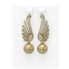 Image 1 : 2.16 ctw Diamond & Pearl Earrings 18K Yellow Gold