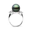 Image 1 : Black Tahitian Pearl and Diamond Anniversary Ring