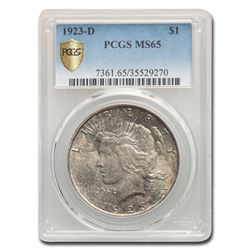 1923-D Peace Dollar MS-65 PCGS