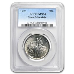 1925 Stone Mountain Memorial Half MS-64 PCGS