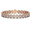 Image 1 : 15.8 ctw Oval Cut Diamond Micro Pave Bracelet 18K Rose Gold