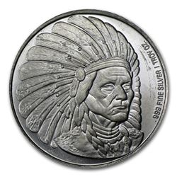 1 oz Silver Round - Native American Chief