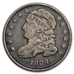1834 Capped Bust Dime Fine