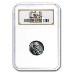 1943 Lincoln Cent MS-66 NGC