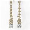 Image 2 : 2.5 ctw Cushion Cut Diamond Designer Earrings 18K Yellow Gold