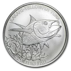 2014 Tokelau 1 oz Silver $5 Yellowfin Tuna