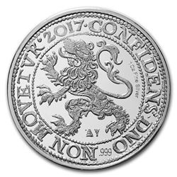 2017 Netherlands 1 oz Silver Lion Dollar Restrike (BU)