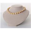 Image 1 : 18K Deep Golden South Sea Baroque Pearl Necklace, 18", 12.0-13.4mm, AA+/AAA Quality