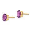 Image 2 : 14k 7x5 mm Oval Amethyst Earrings