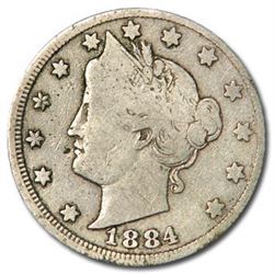 1884 Liberty Head V Nickel VG
