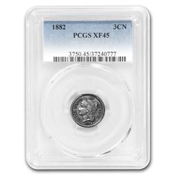 1882 Three Cent Nickel XF-45 PCGS